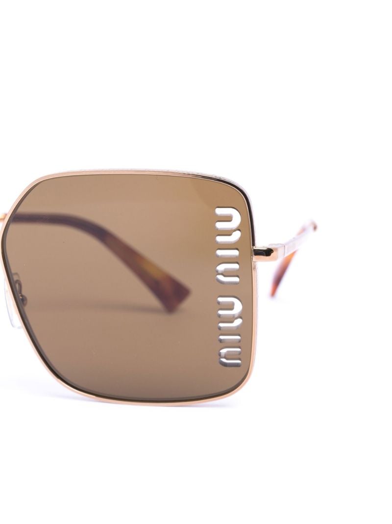 Gold-tone Oversized Square Sunglasses