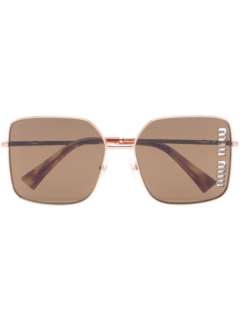 Gold-tone Oversized Square Sunglasses