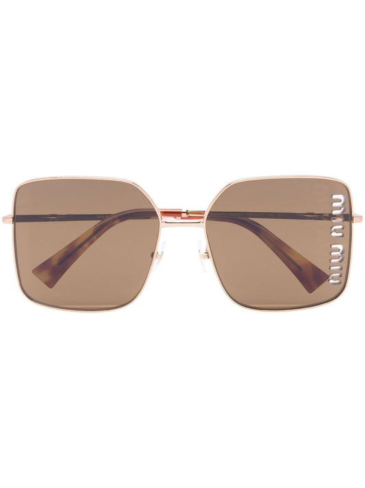 Gold-tone Oversized Square Sunglasses