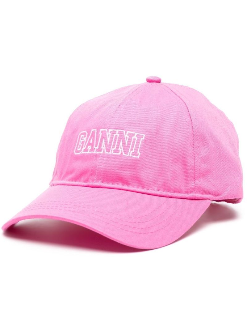 Pink Embroidered Logo Organic Cotton Cap