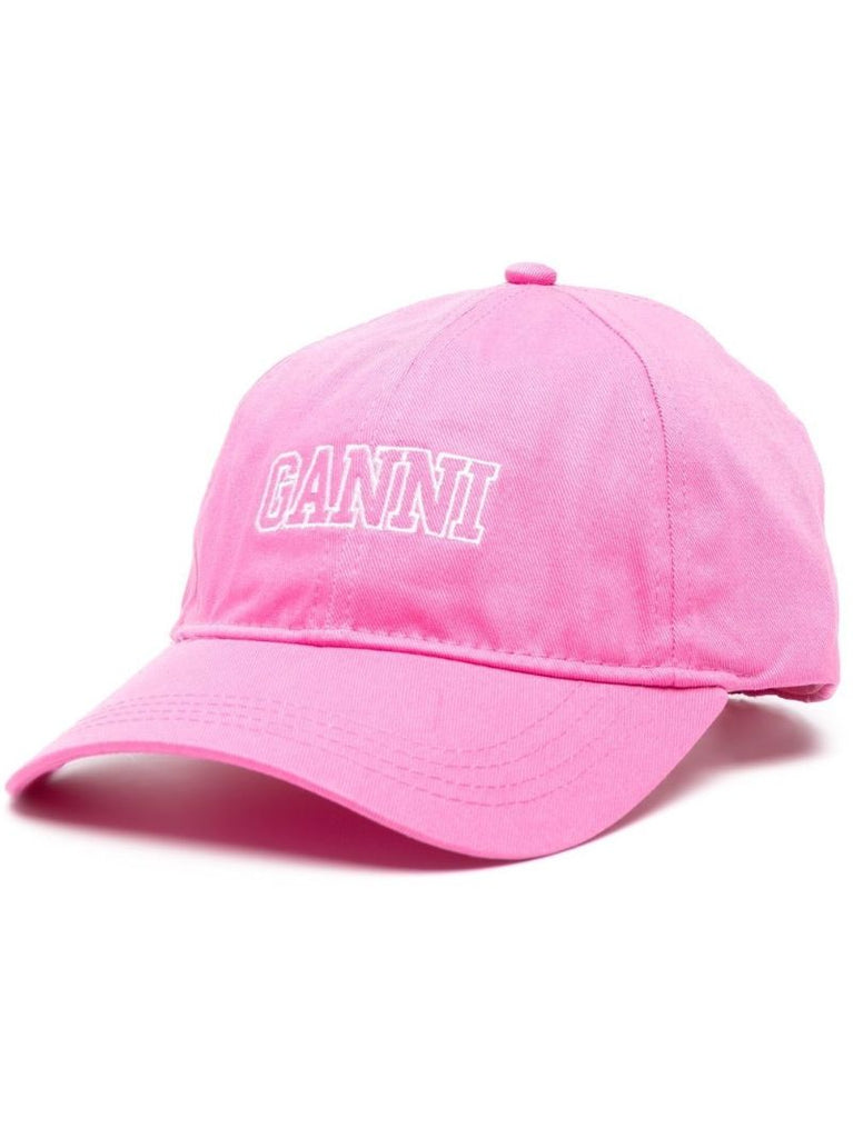 Pink Embroidered Logo Organic Cotton Cap