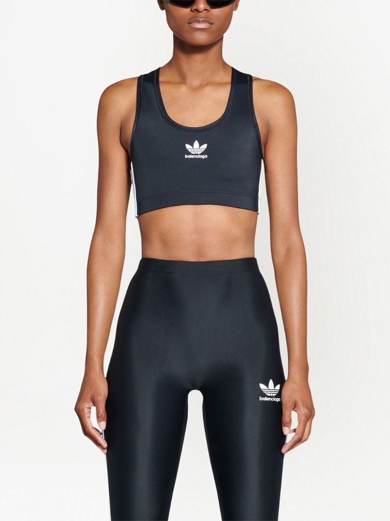 X Adidas Black Logo Sports Bra