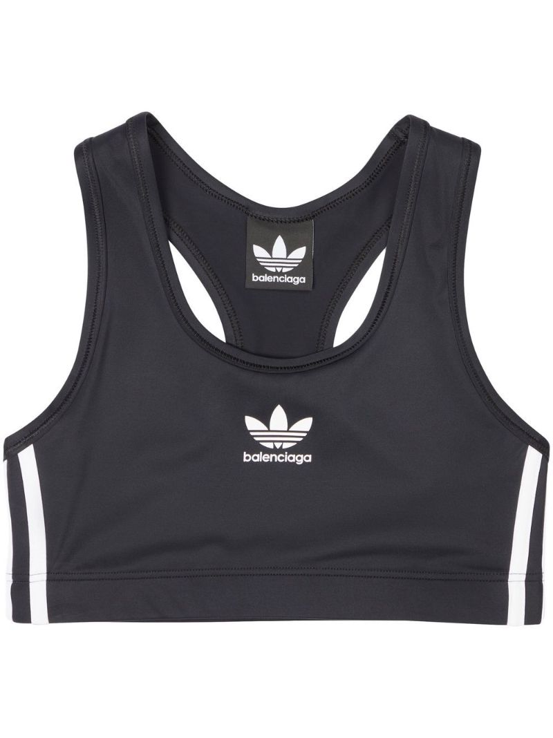 X Adidas Black Logo Sports Bra
