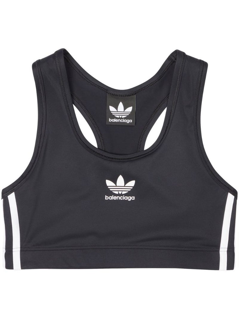 X Adidas Black Logo Sports Bra