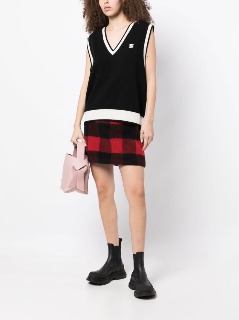 Black Logo Knit Vest