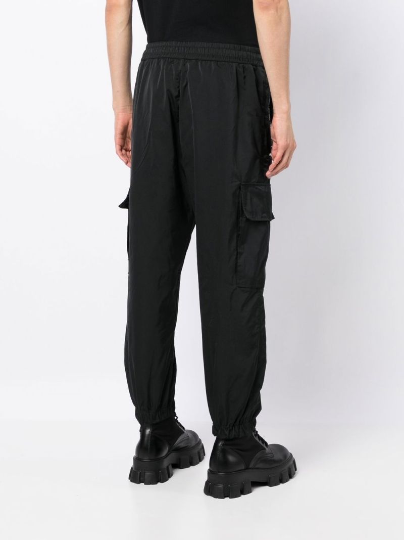 Black Drawstring Cargo Trousers
