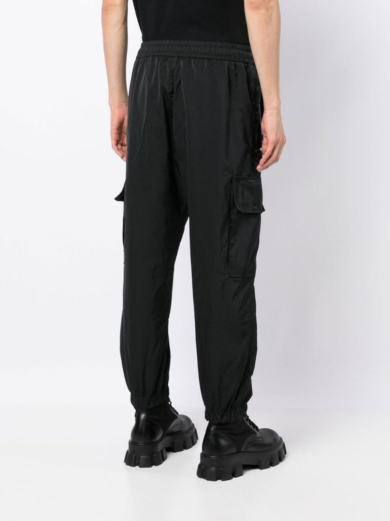 Black Drawstring Cargo Trousers