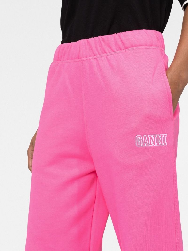 Pink Logo-embroidered Track Pants