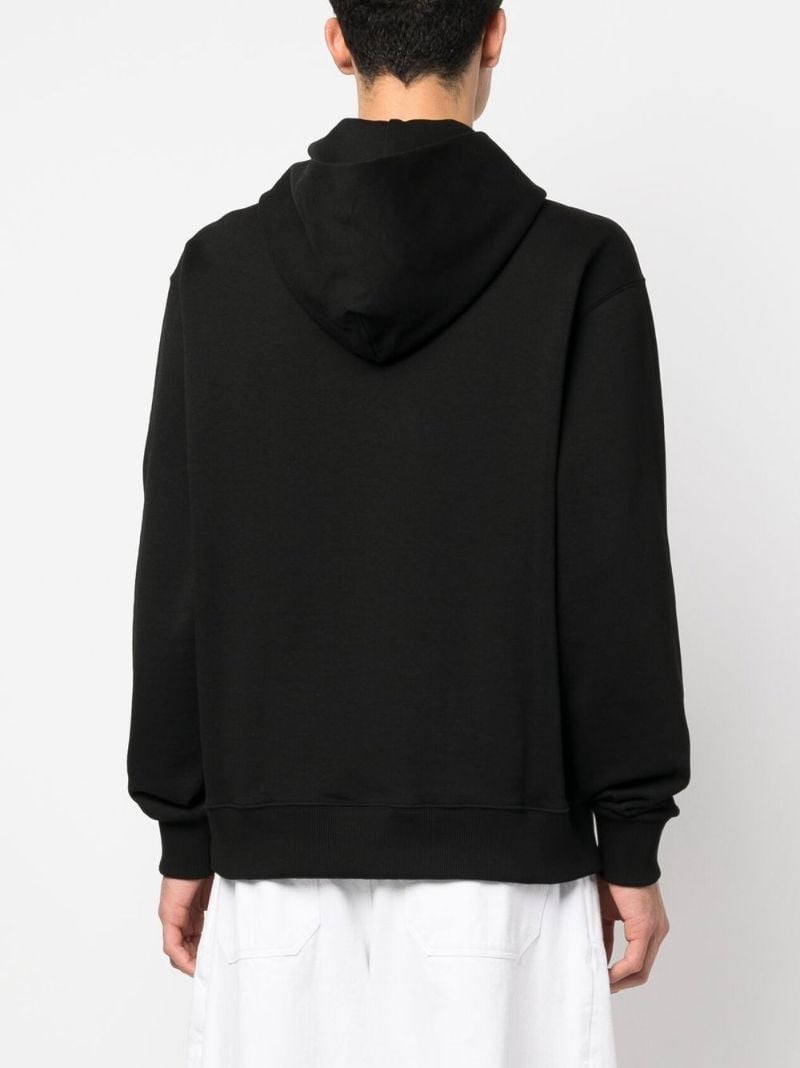 Black Boke Flower Cotton Hoodie