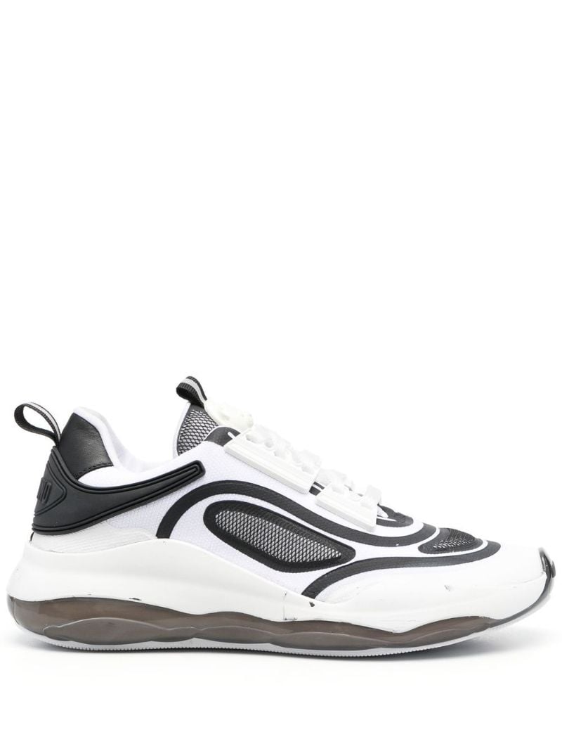 White Teddy Run Lace Up Sneakers