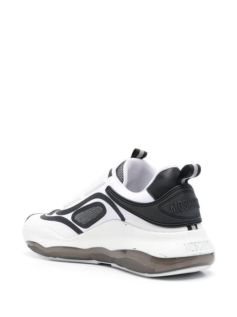 White Teddy Run Lace Up Sneakers