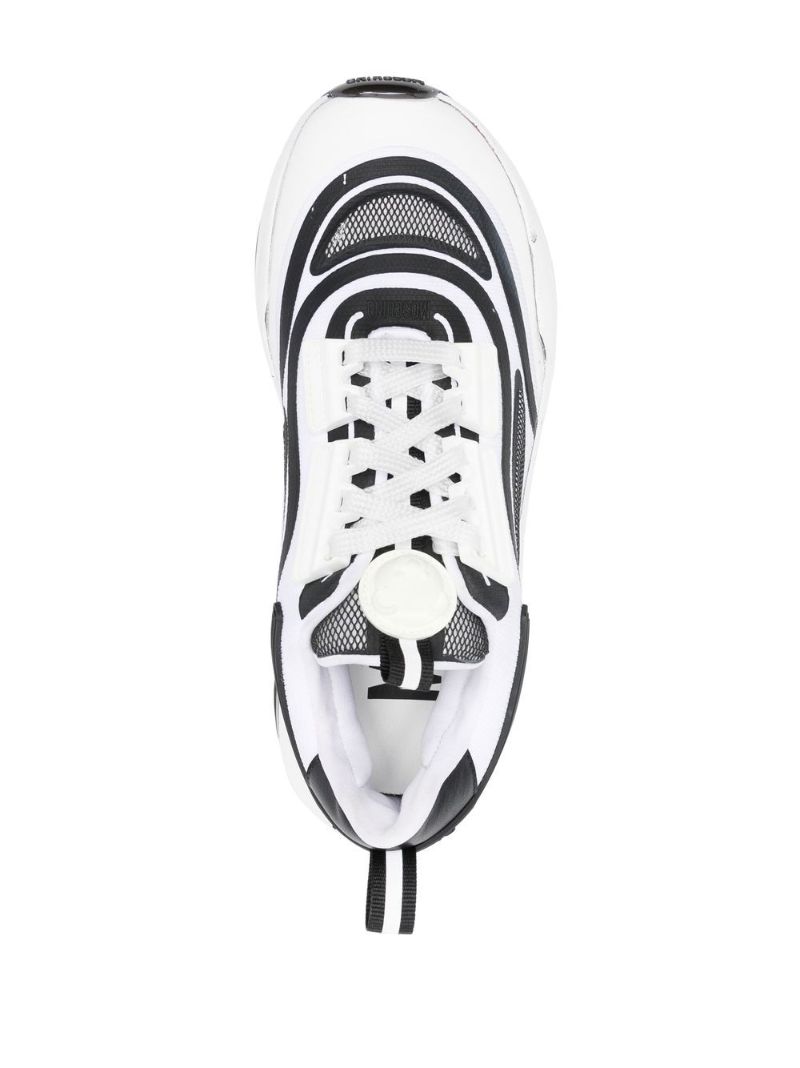 White Teddy Run Lace Up Sneakers