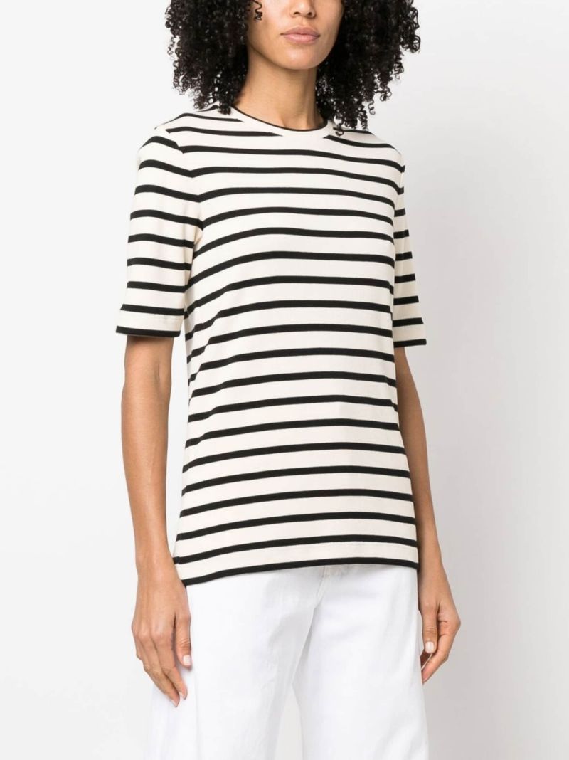 Neutral Striped Cotton Top
