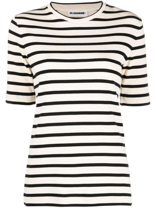 Neutral Striped Cotton Top