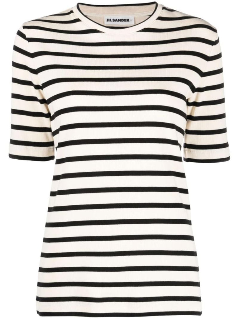 Neutral Striped Cotton Top