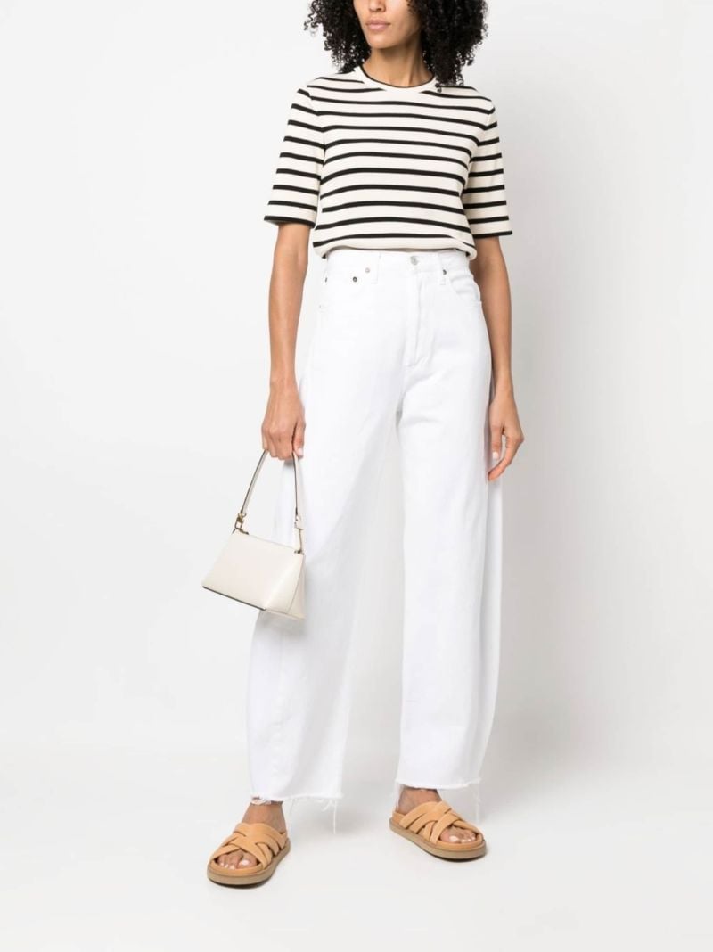 Neutral Striped Cotton Top