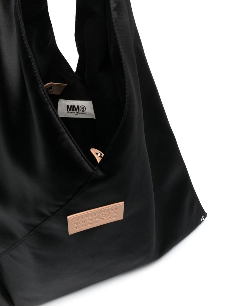 Black Japanese Satin Tote Bag