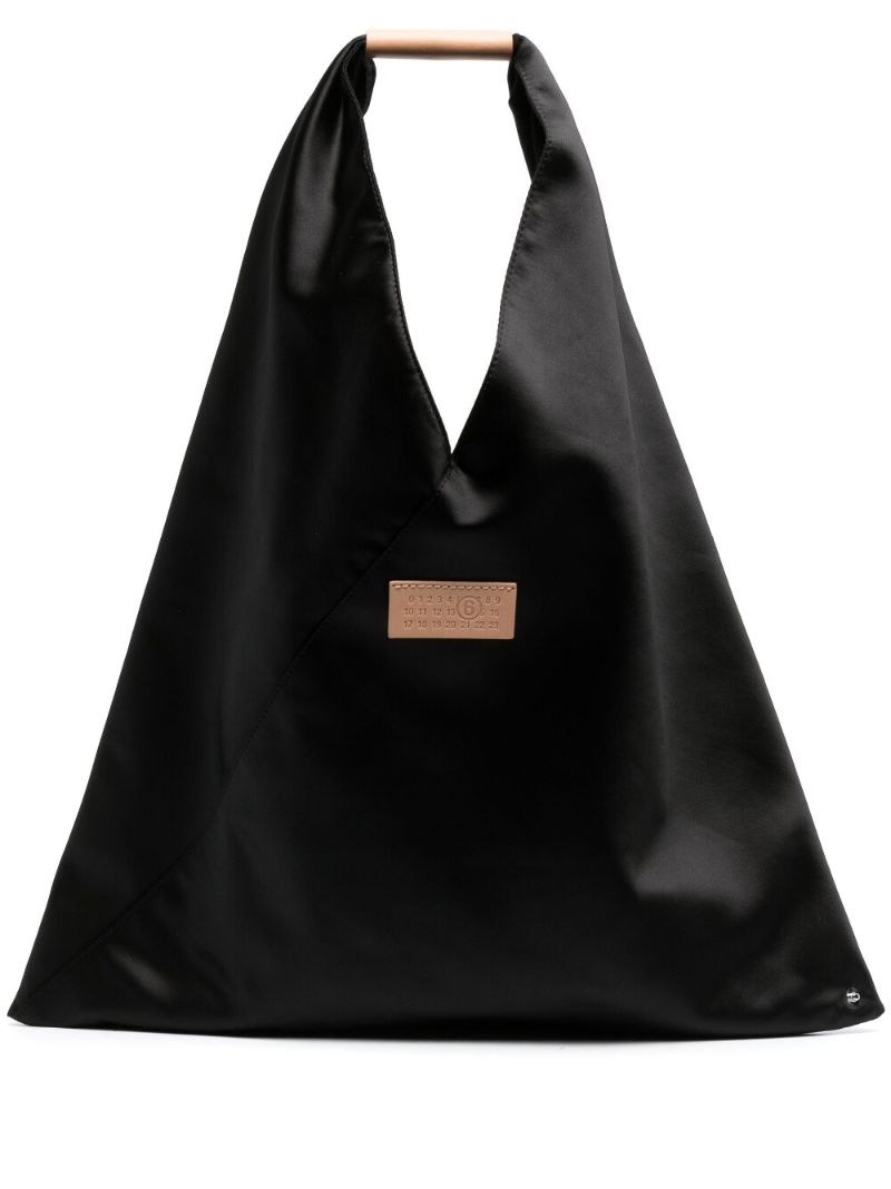 Black Japanese Satin Tote Bag