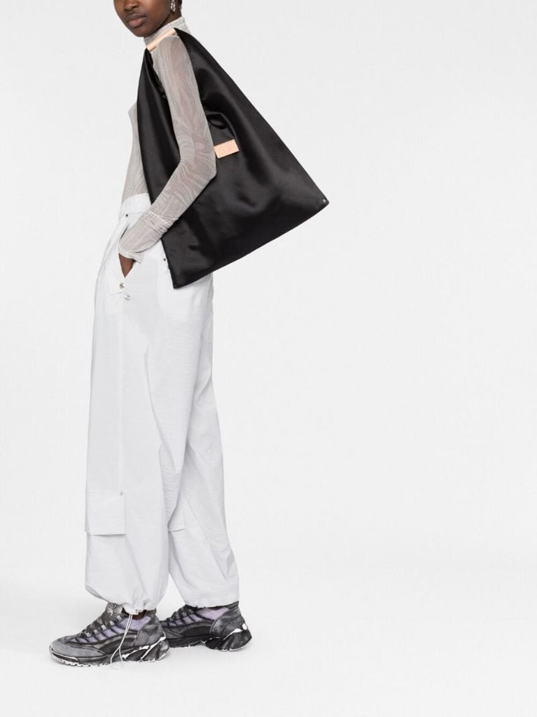 Black Japanese Satin Tote Bag