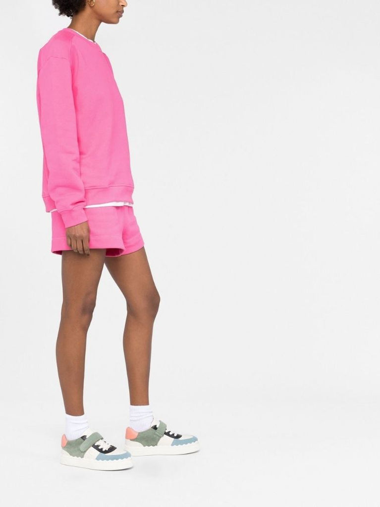Pink Logo-embroidered Track Shorts