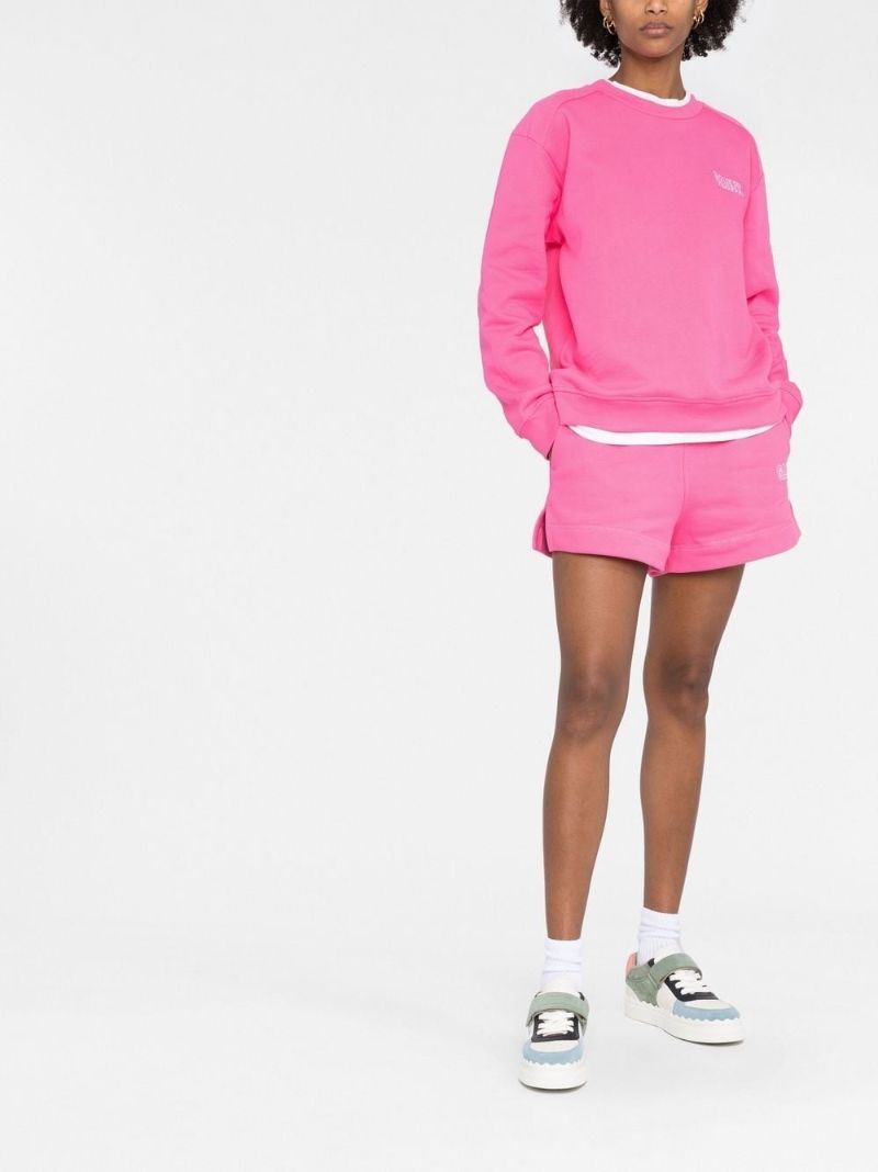 Pink Logo-embroidered Track Shorts