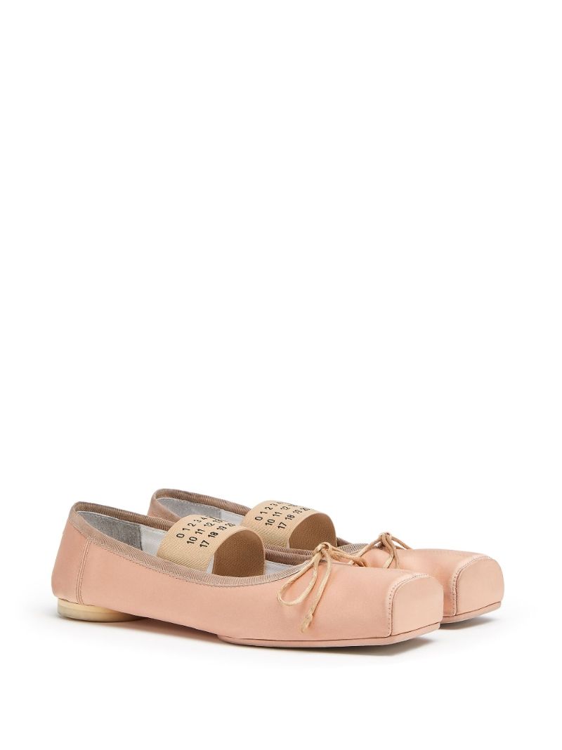 Neutral Logo Strap Ballerina Shoes