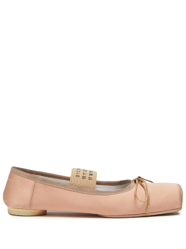 Neutral Logo Strap Ballerina Shoes