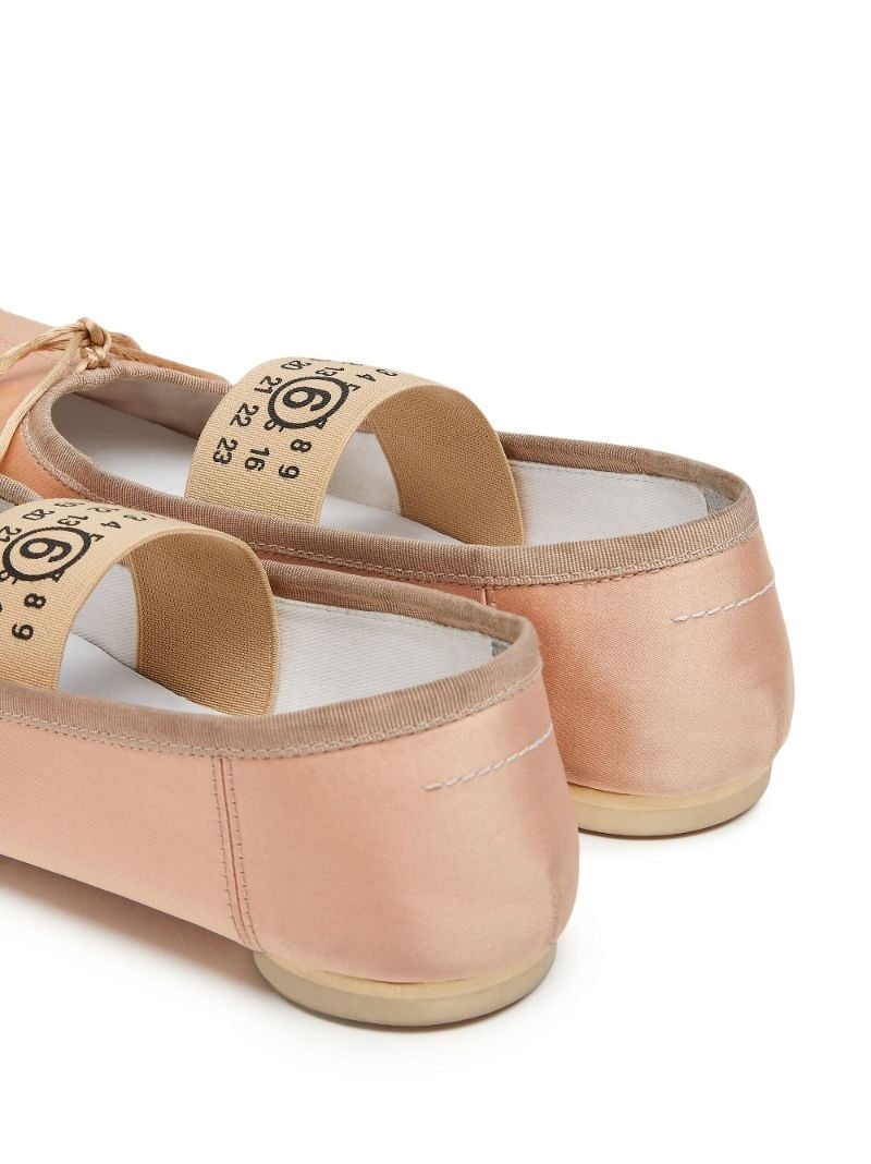Neutral Logo Strap Ballerina Shoes
