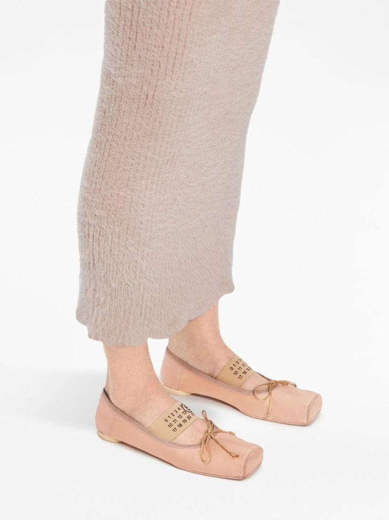 Neutral Logo Strap Ballerina Shoes
