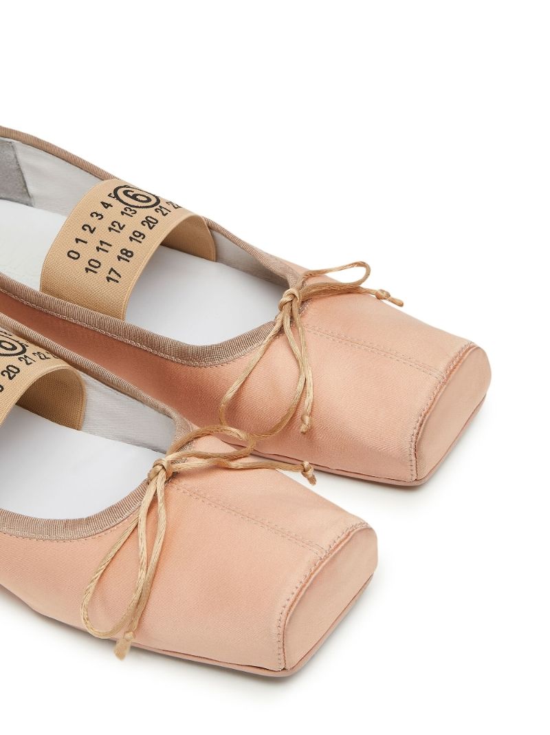 Neutral Logo Strap Ballerina Shoes