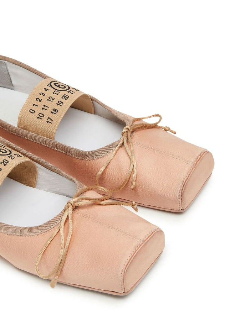 Neutral Logo Strap Ballerina Shoes