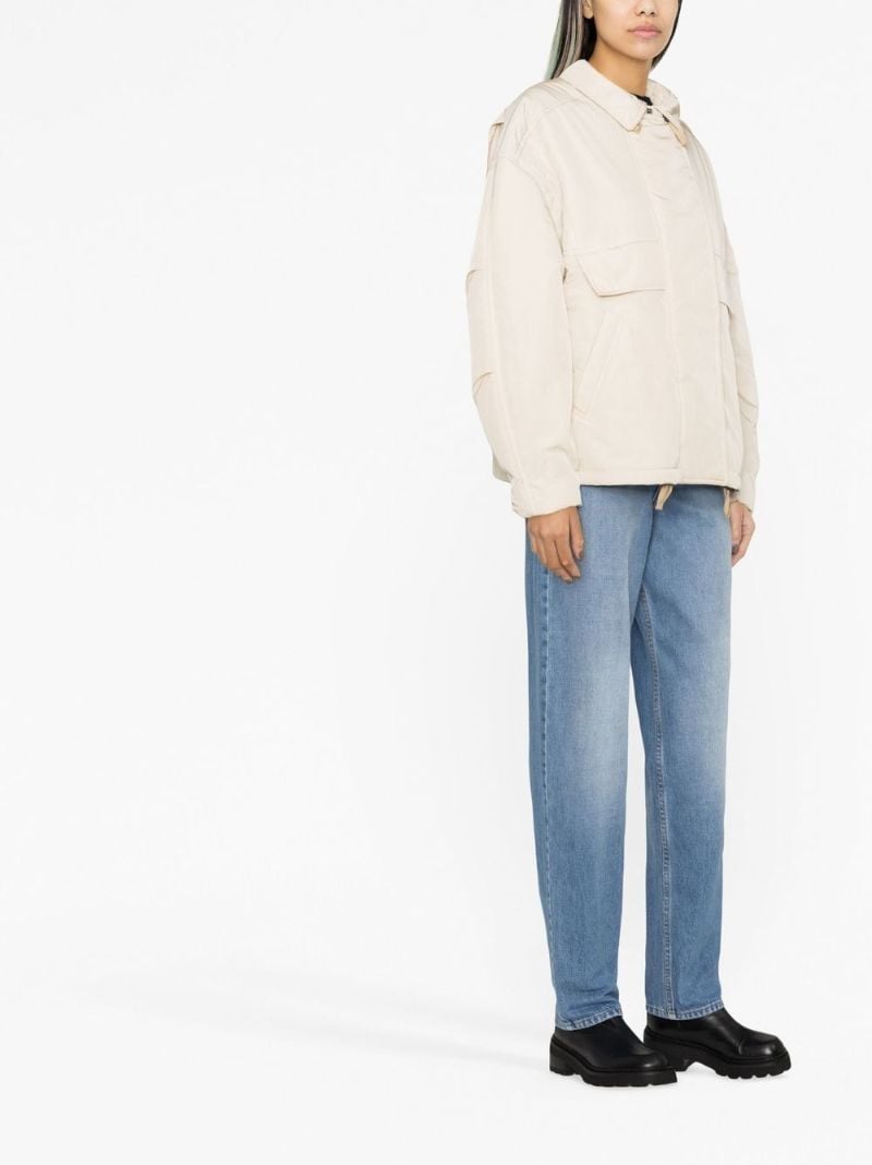 Neutral Padded Zip-up Jacket