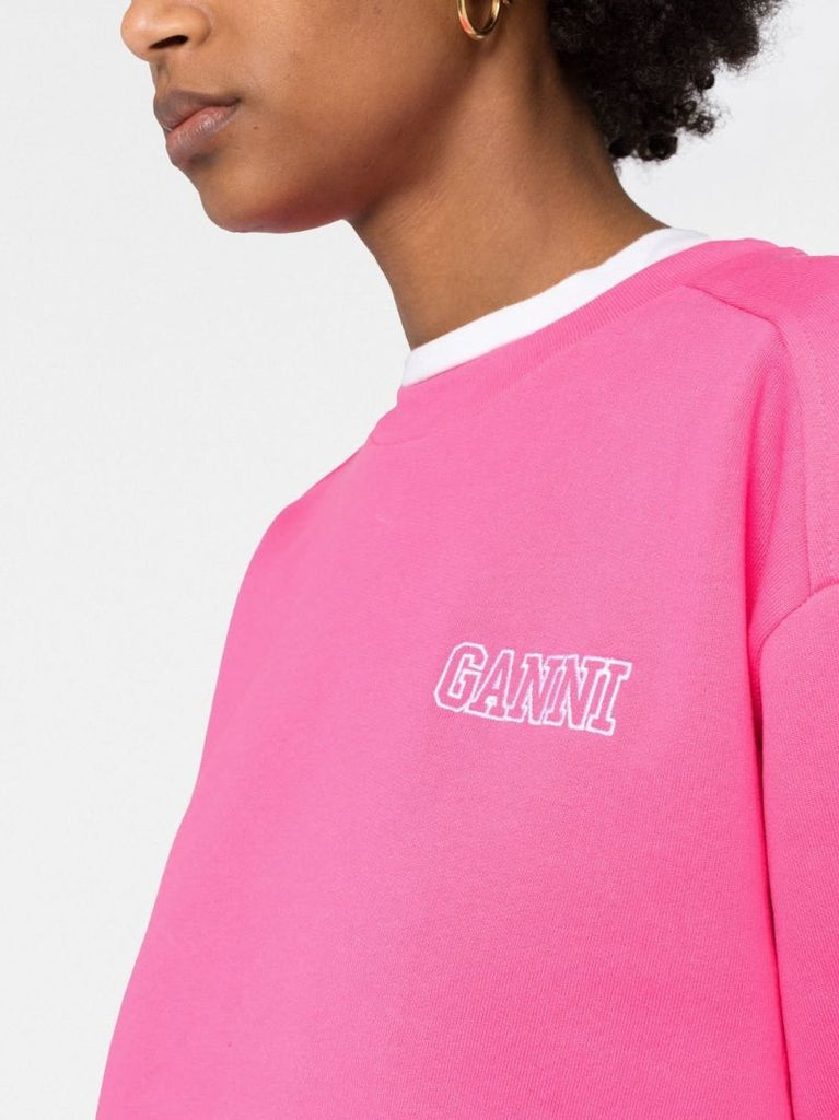 Pink Logo-embroidered Sweatshirt