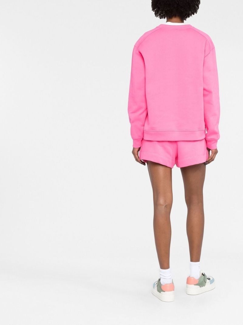 Pink Logo-embroidered Sweatshirt