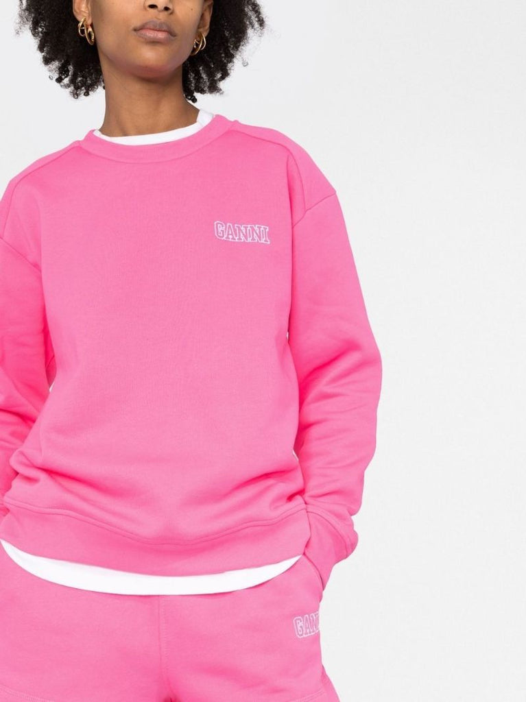 Pink Logo-embroidered Sweatshirt