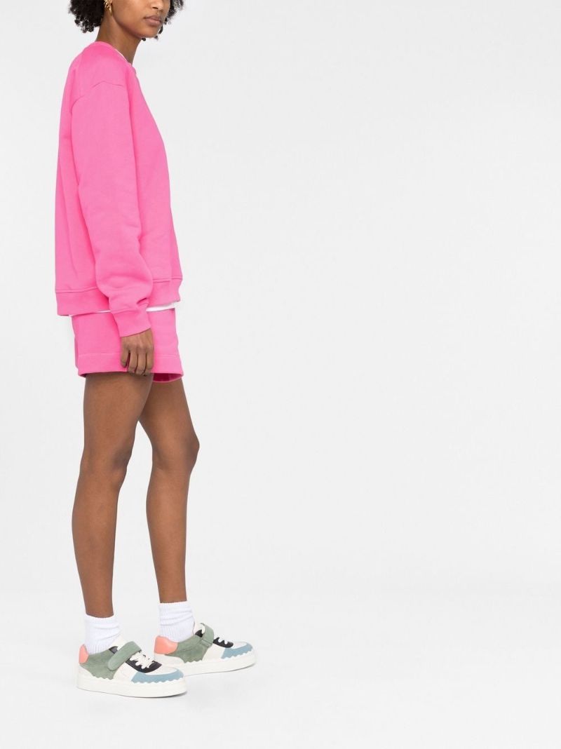 Pink Logo-embroidered Sweatshirt