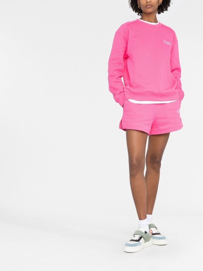 Pink Logo-embroidered Sweatshirt