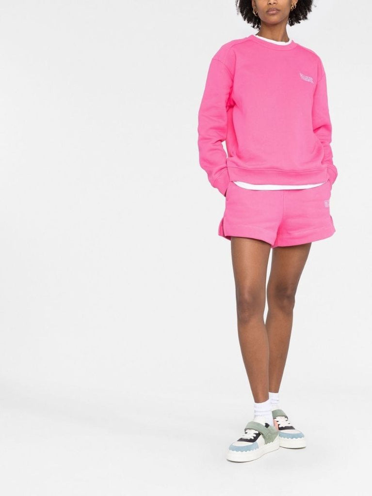 Pink Logo-embroidered Sweatshirt