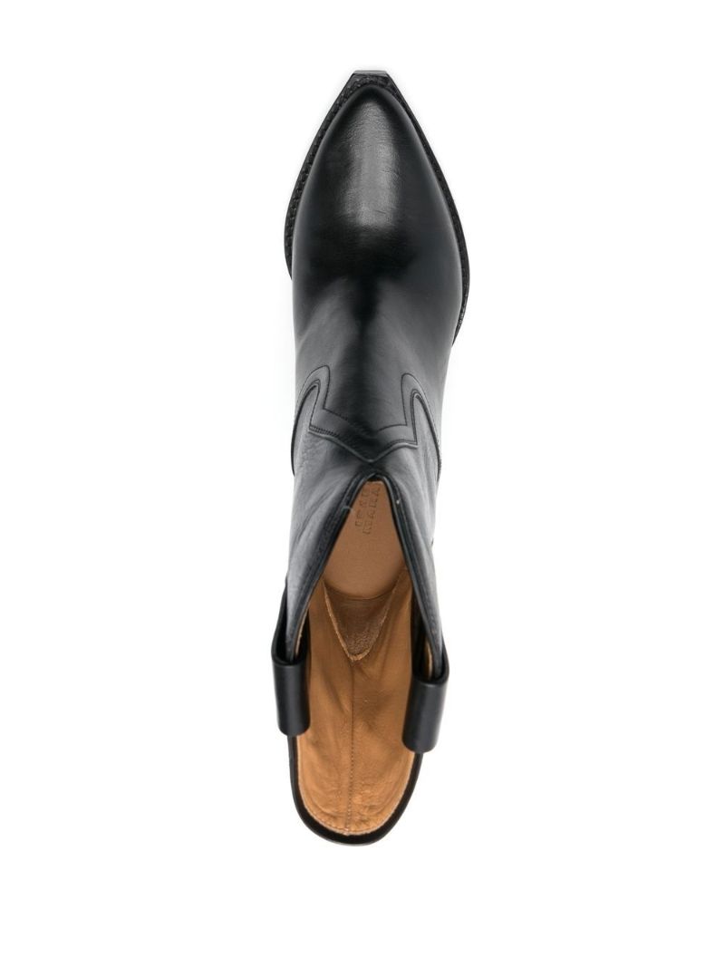 Black 90 Leather Cowboy Boots