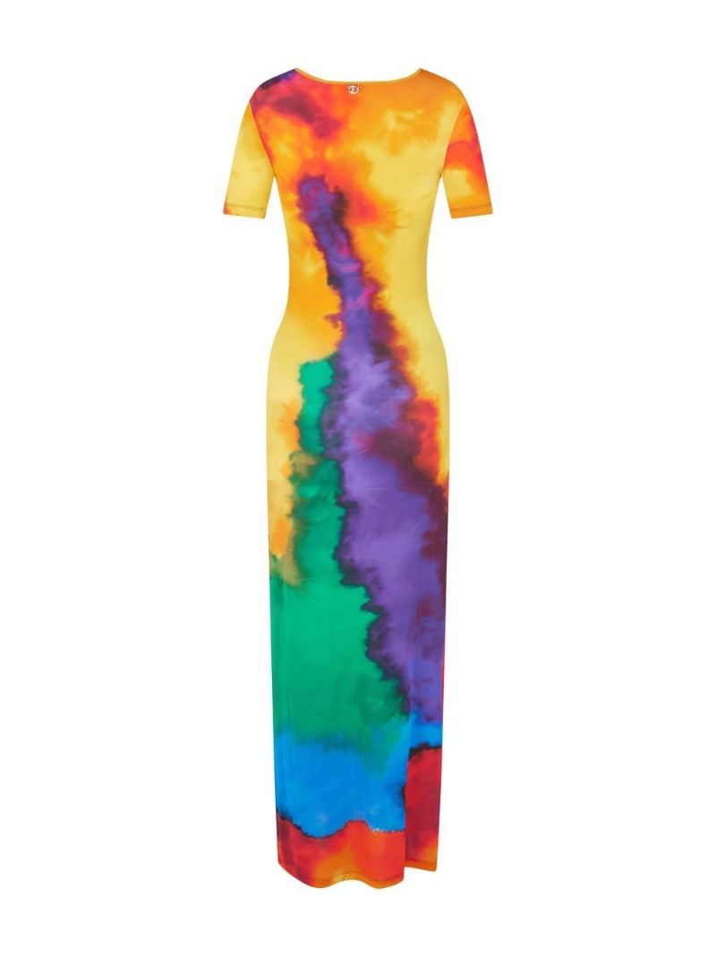 Multicolour Tie-dye Maxi Dress