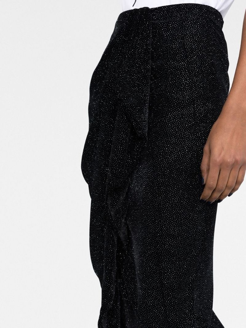 Black Crystal Midi Skirt