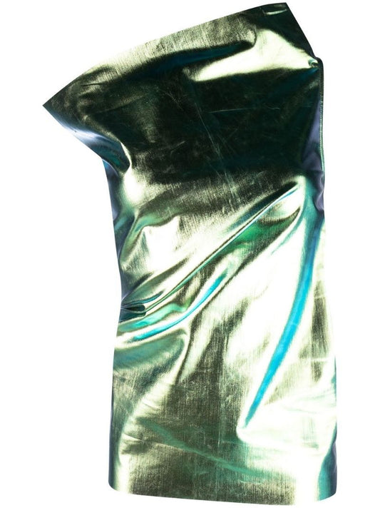 Green Athena One-shoulder Mini Dress