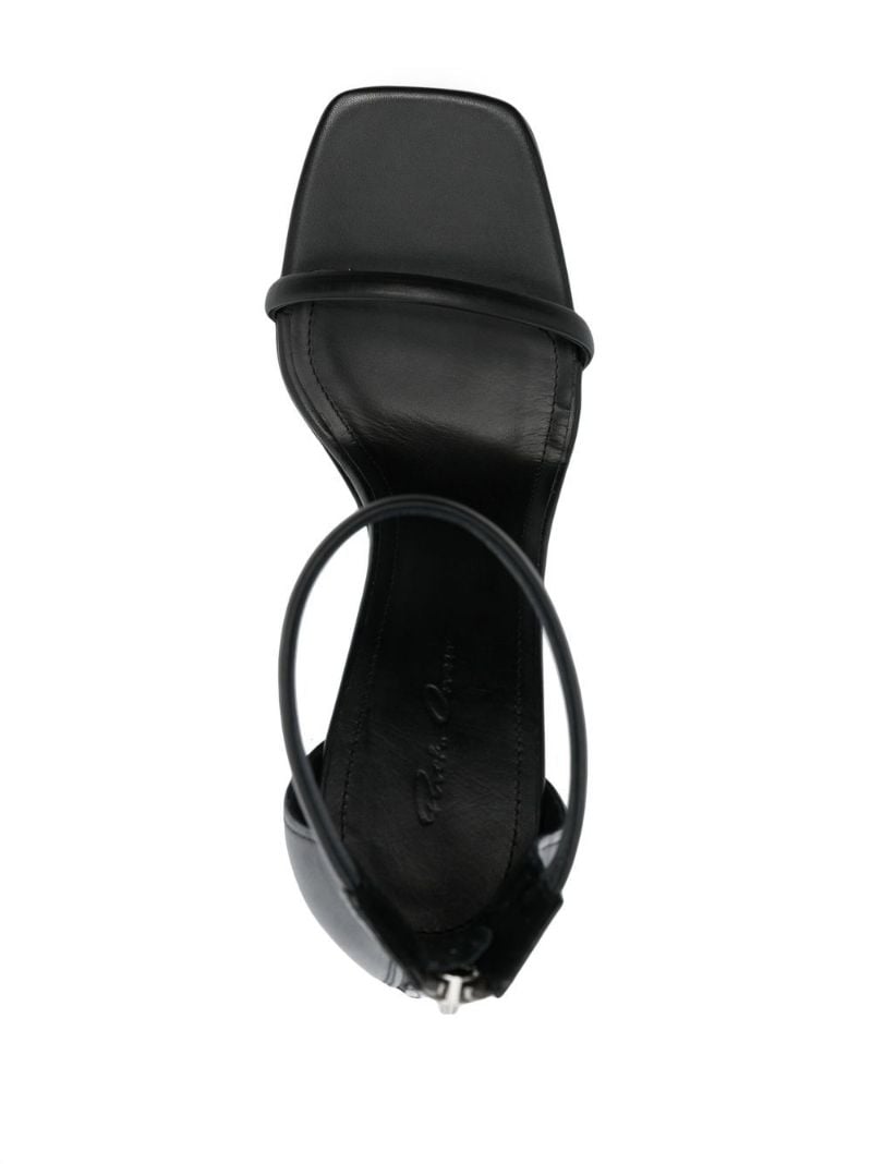 Black Cantilever 110 Leather Sandals