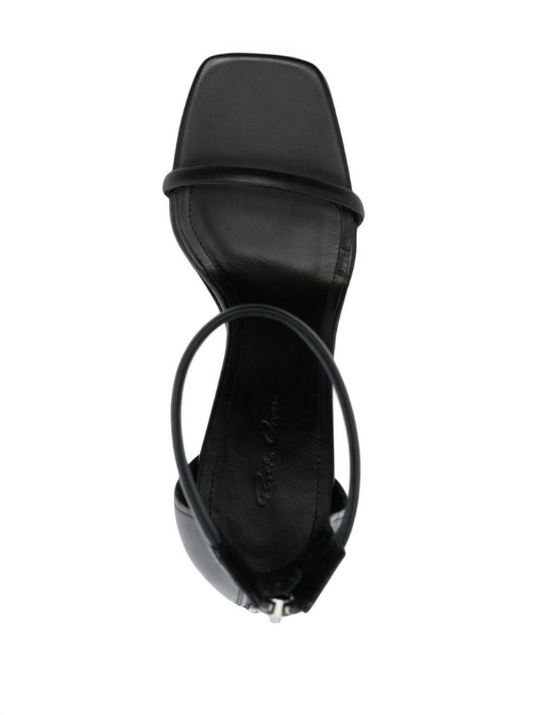 Black Cantilever 110 Leather Sandals