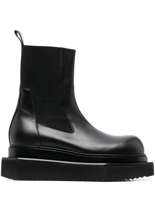 Black Beatle Turbo Cyclops Leather Chelsea Boots