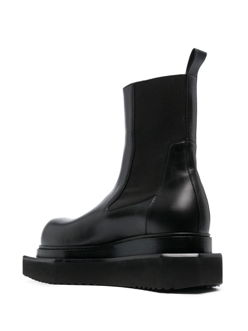 Black Beatle Turbo Cyclops Leather Chelsea Boots