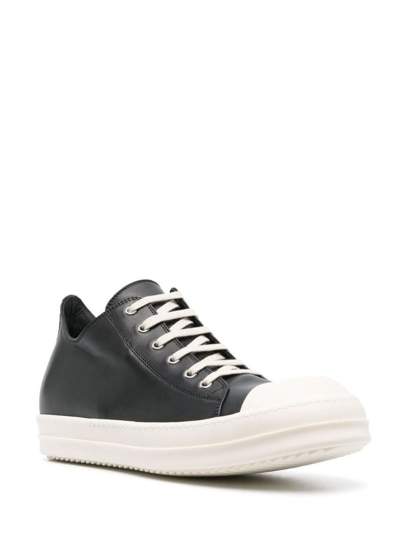 Black Lace-up Leather Sneakers