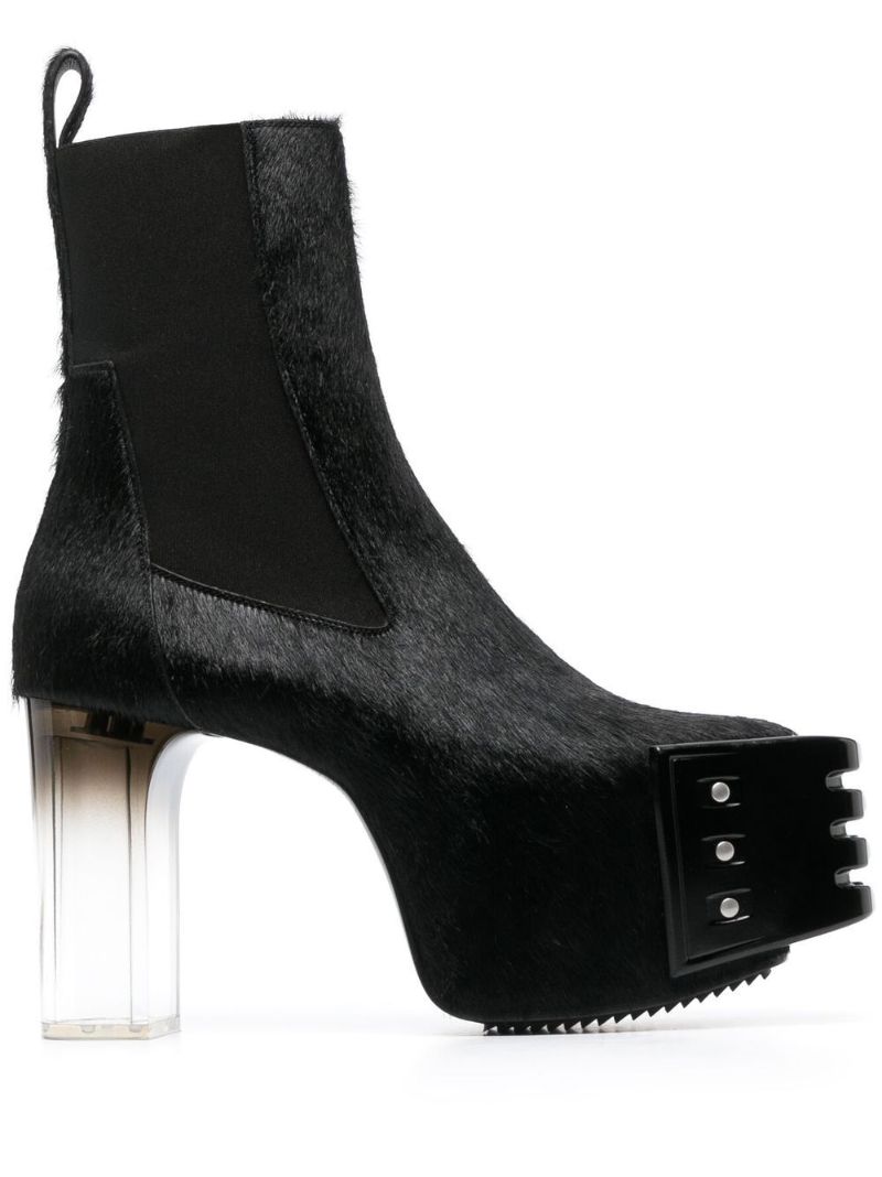 Black Grilled 100 Platform Boots