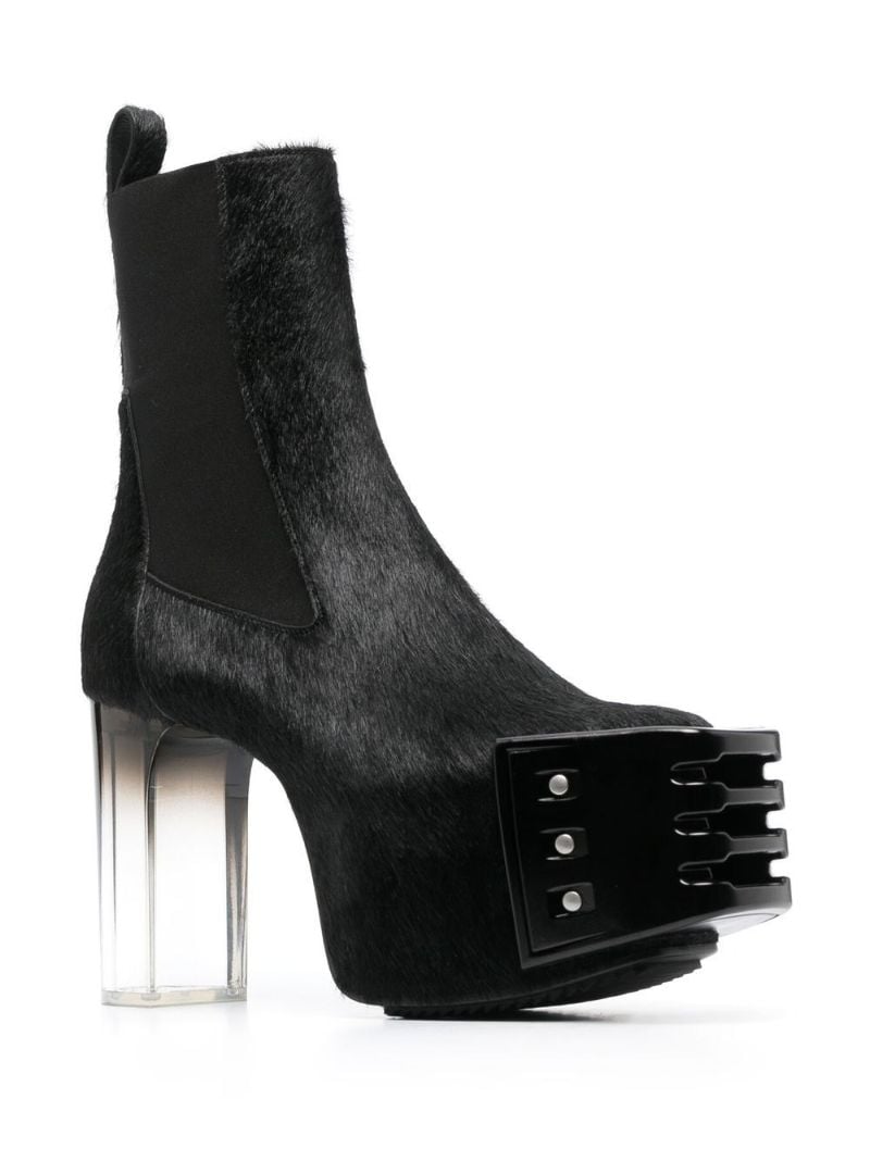 Black Grilled 100 Platform Boots