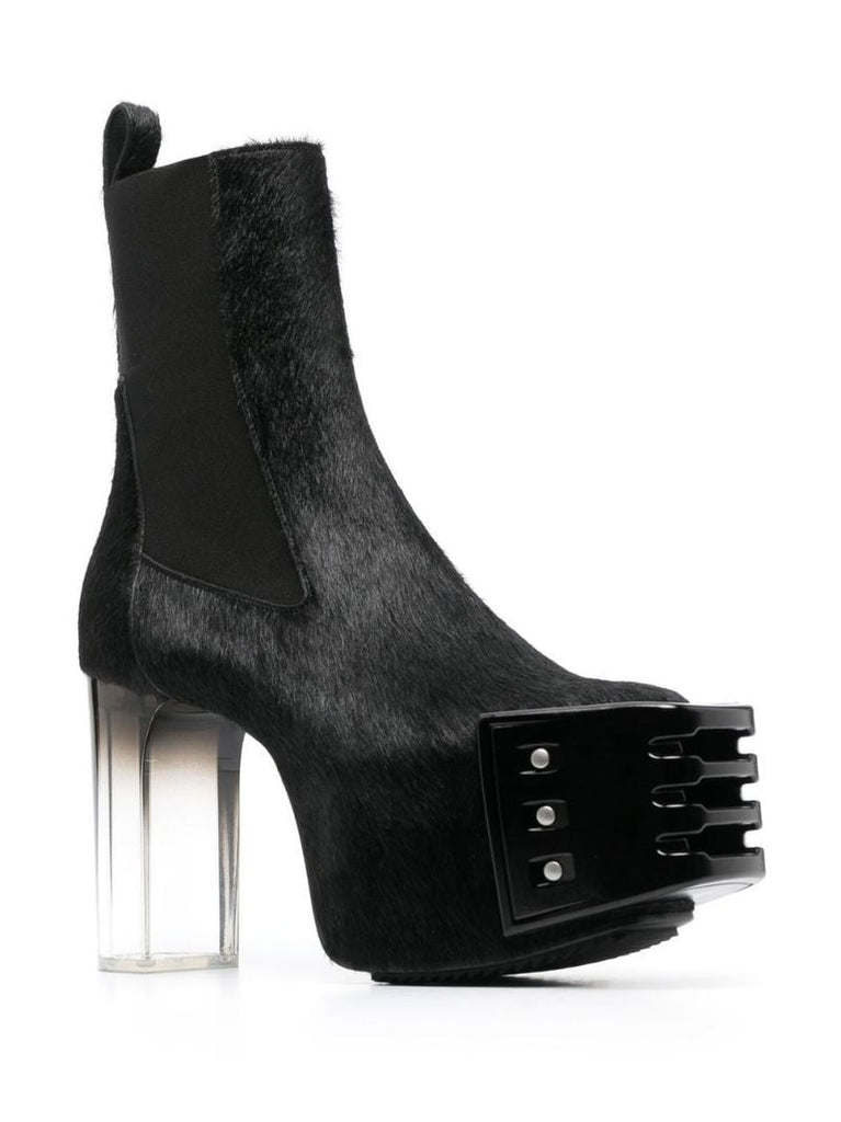 Black Grilled 100 Platform Boots